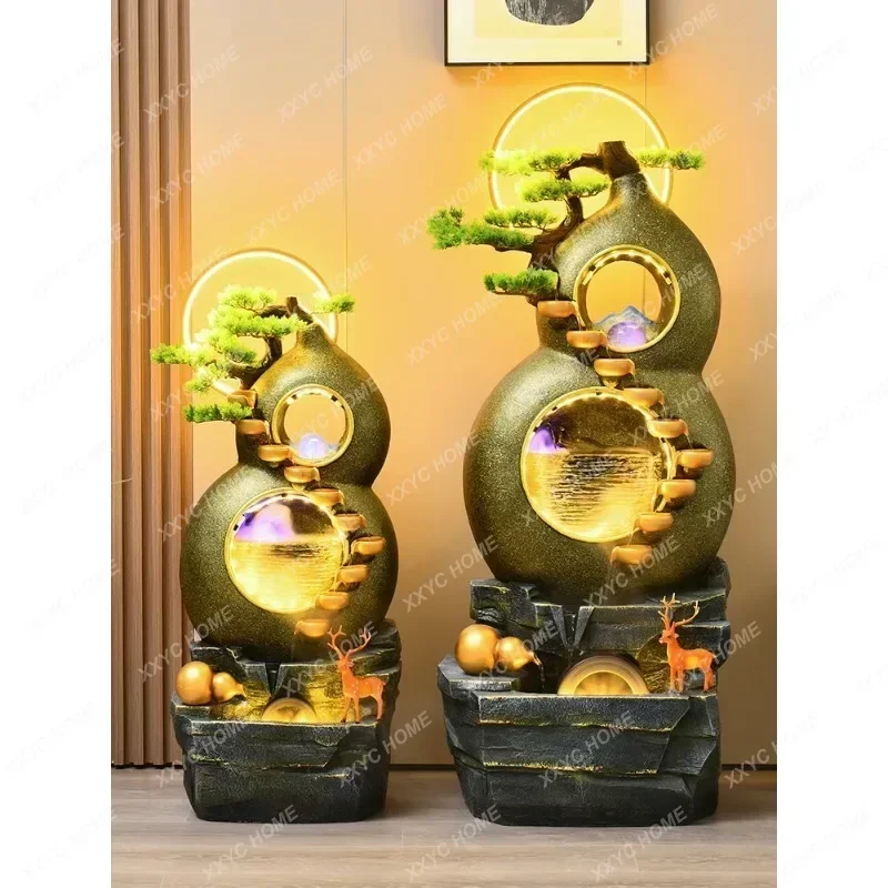 Creative Gourd Make a Fortune as Endless as Flowing Water Decoration Circulating Water Living Room Water Landscape