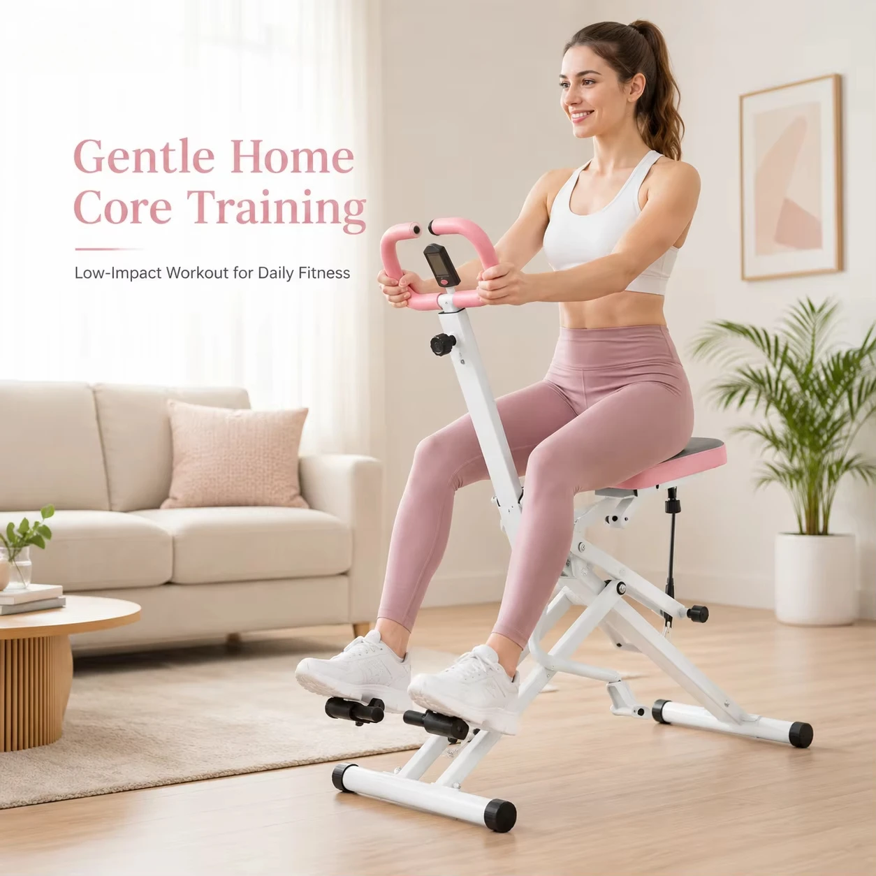 Post-Pregnancy Core Strength Horse Riding Machine 1.5mm Steel Frame Home Abdominal Workout Core Firming Machine