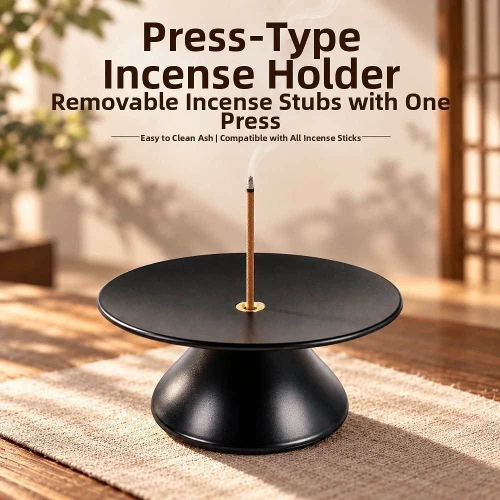 One-Touch Automatic Zen Incense Burner Holder Can Pop Up Pressing Incense Stick Holder Chinese Style Plastic