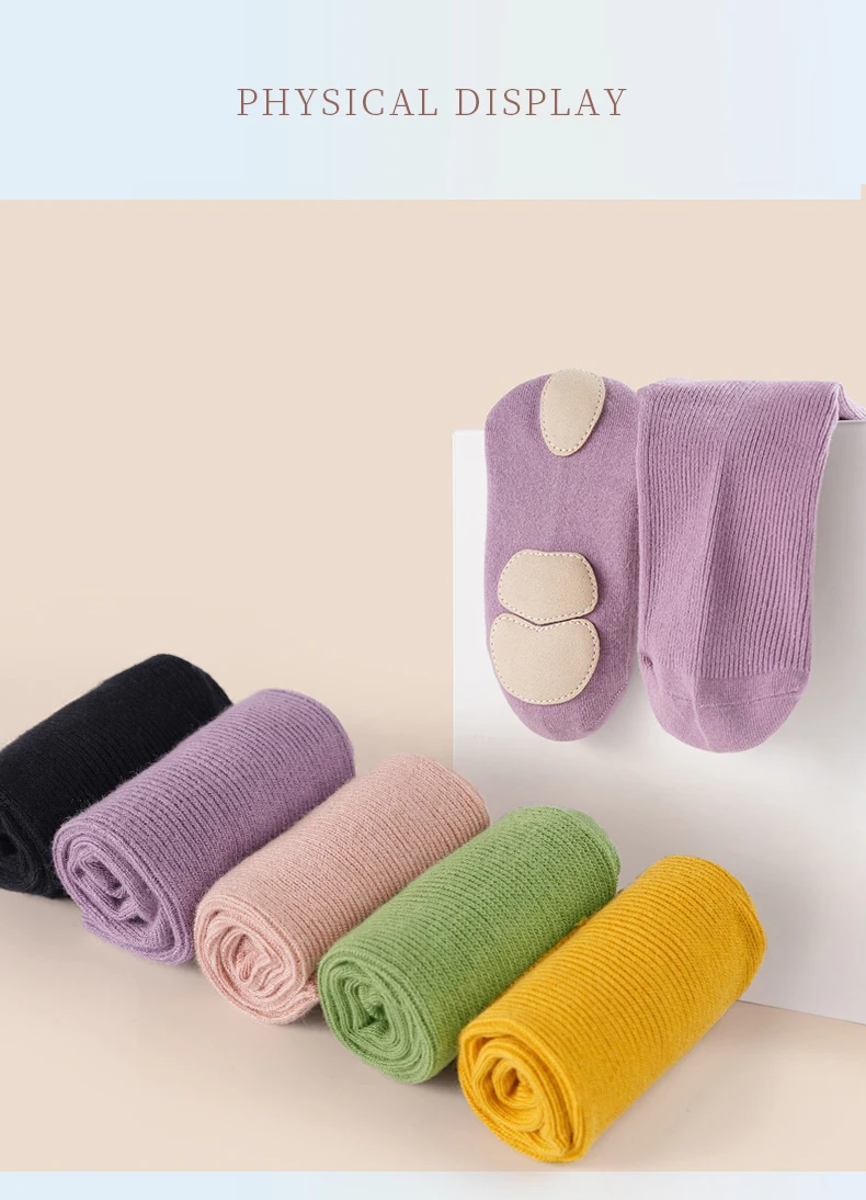 Kinder Erwachsene Tanzsocken rutschfest für Ballett Modern, Mädchen Crew Length Grip Practice Yoga Socken – Detail 6