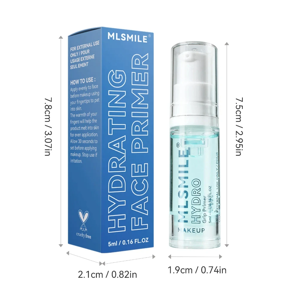 5ml idratante viso Primer Gel isolamento idratante schiarente invisibile Base dei pori trucco viso crema trasparente cosmetico