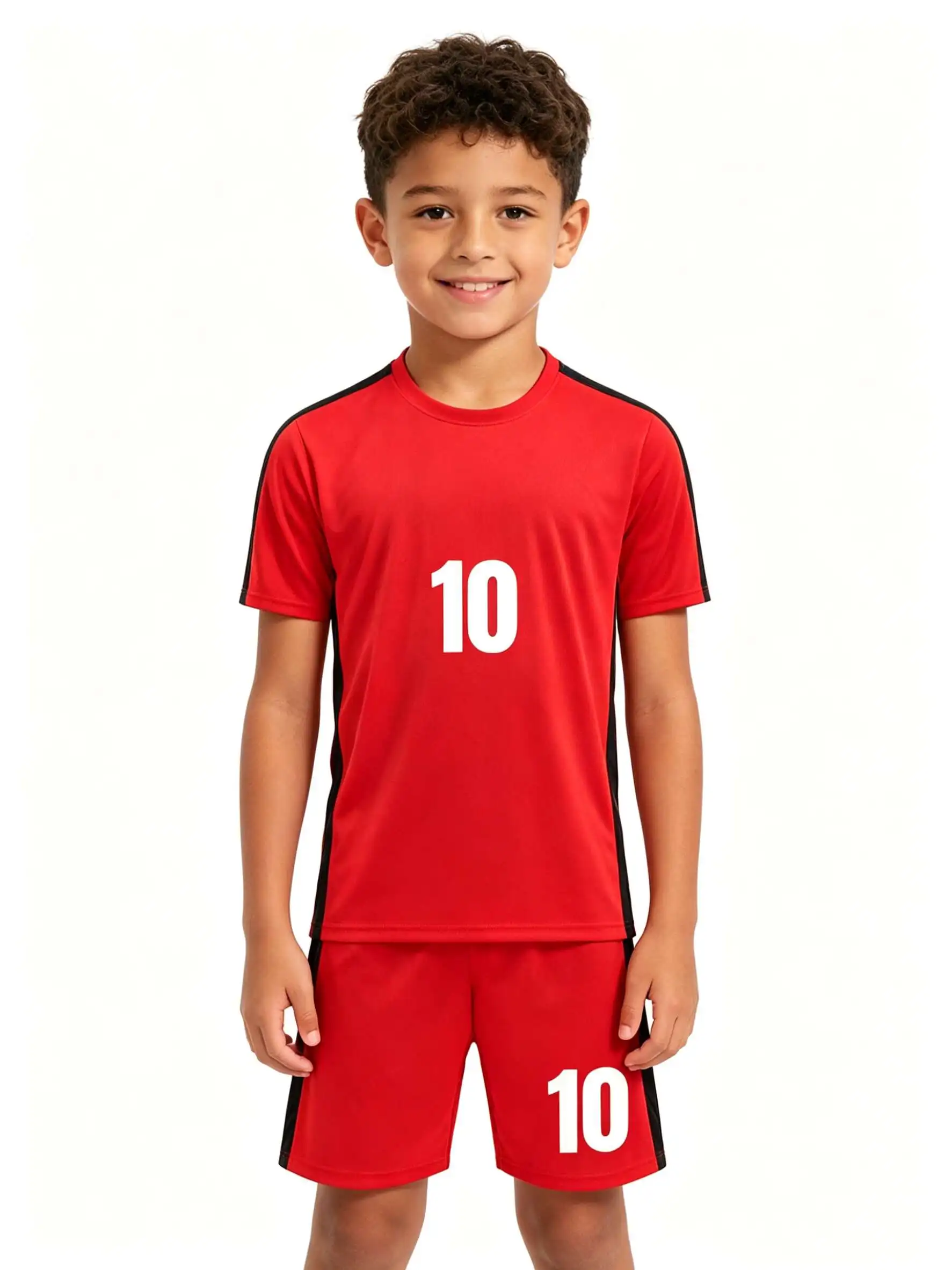 New 26/27 Unisex Blank Soccer 2‑Piece Set, Kids Adults Parent‑Child Kit, Custom No.1 7 8 9 10 for School Outdoor Team Sports