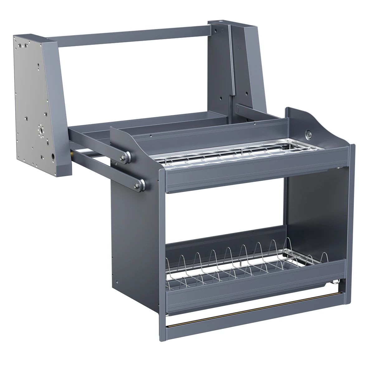 Smart Dish Rack Electric Pull Down Cabinet Organizer-Touch Switch Kitchen Pull Down Shelf for Upper Cabinets TSW-A
