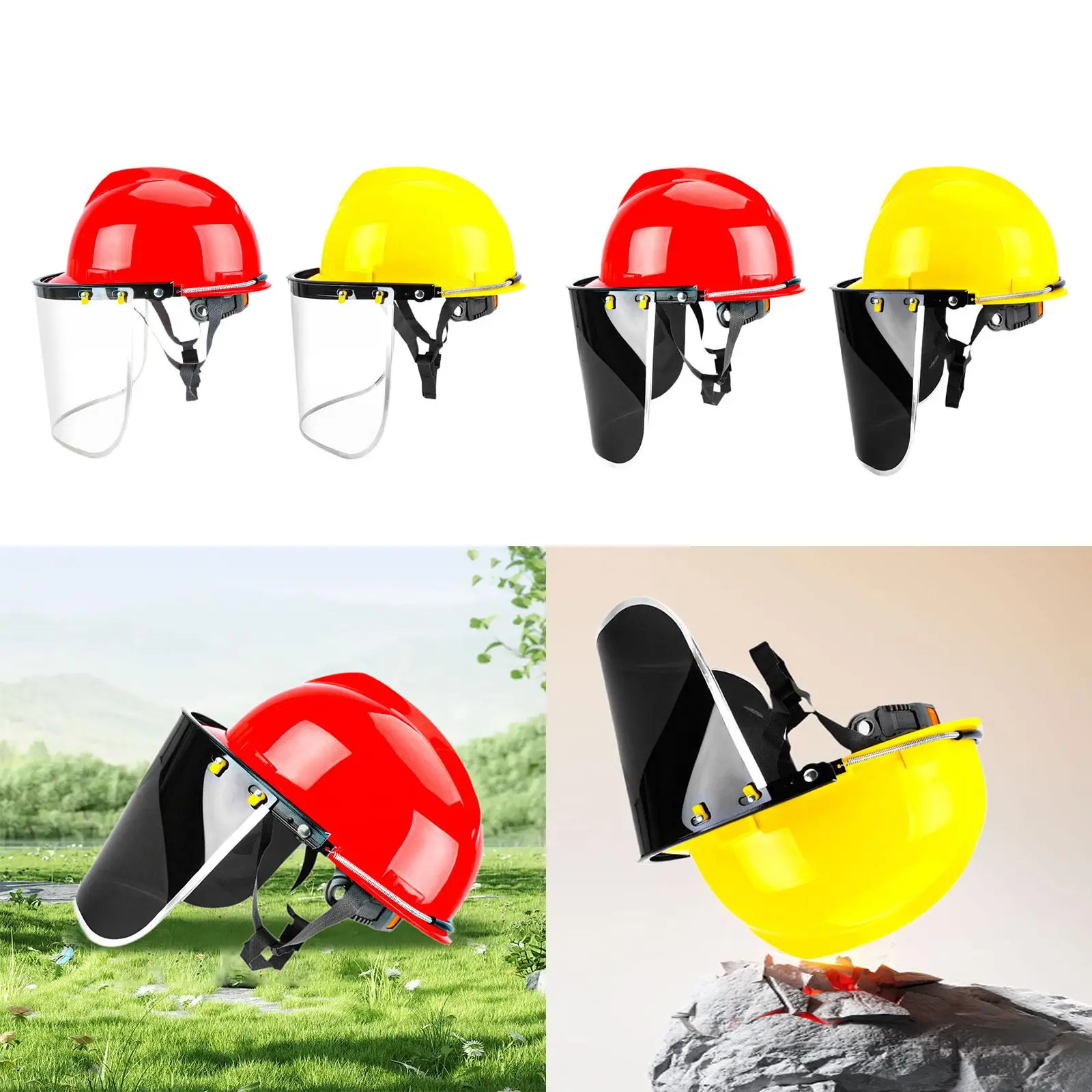 Casque de tronçonneuse avec écran facial, housse de protection qualifiée ale pratique, casque pour jardin, coupe d'enge, arboriste, foresterie, travail de cour