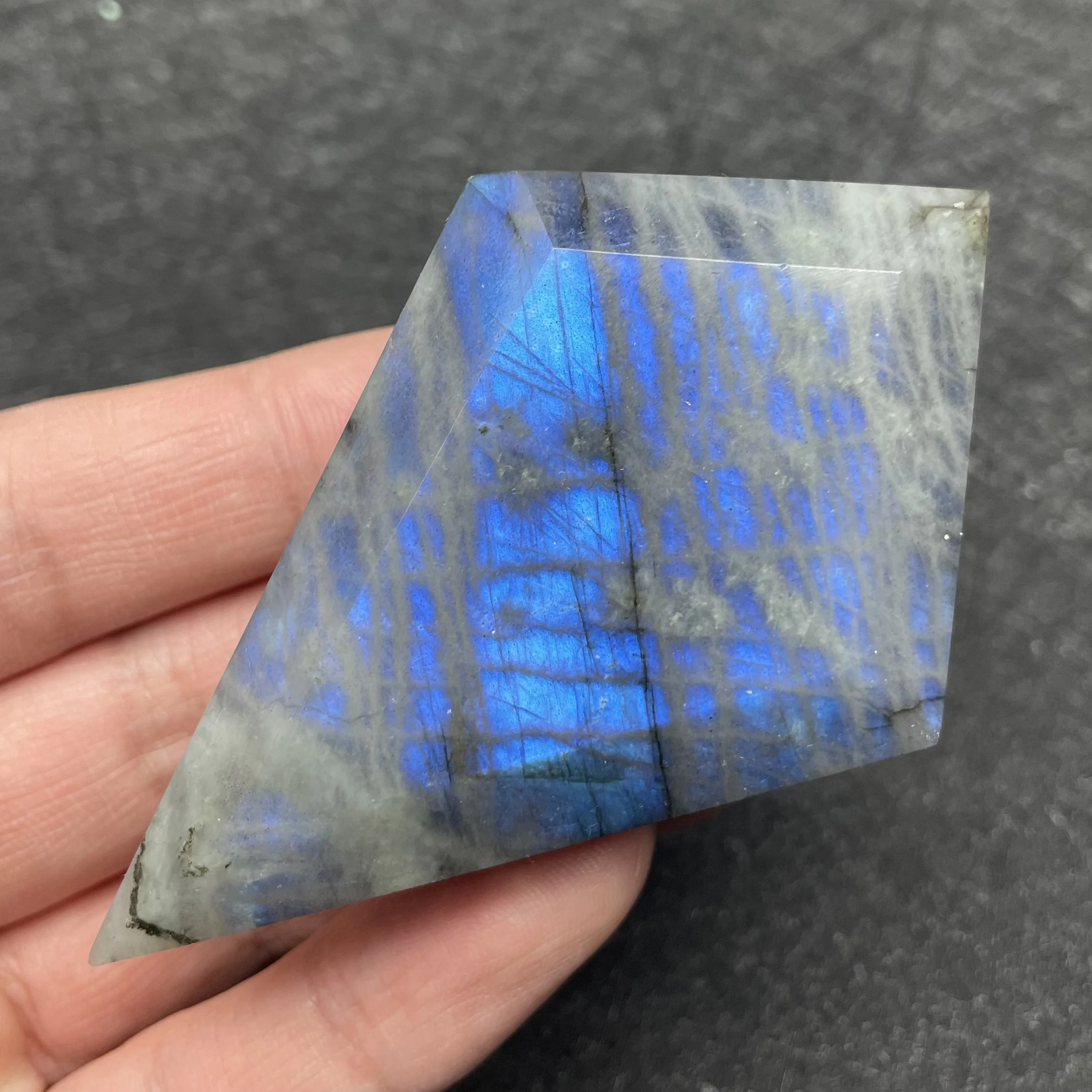 

93g Natural Stone Labradorite Home Decoration Rough Polished Quartz Crystal Reiki Healing B3