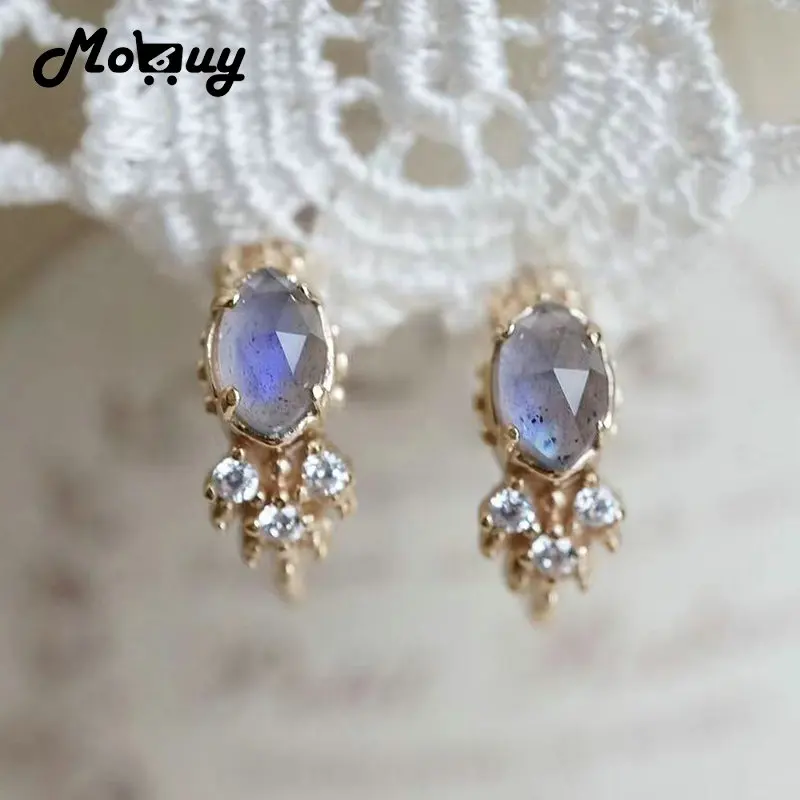 MoBuy-pendientes de piedras preciosas de cordierita labradorita Natural para mujer, aretes Vintage de Plata de Ley 925, accesorios Bijou