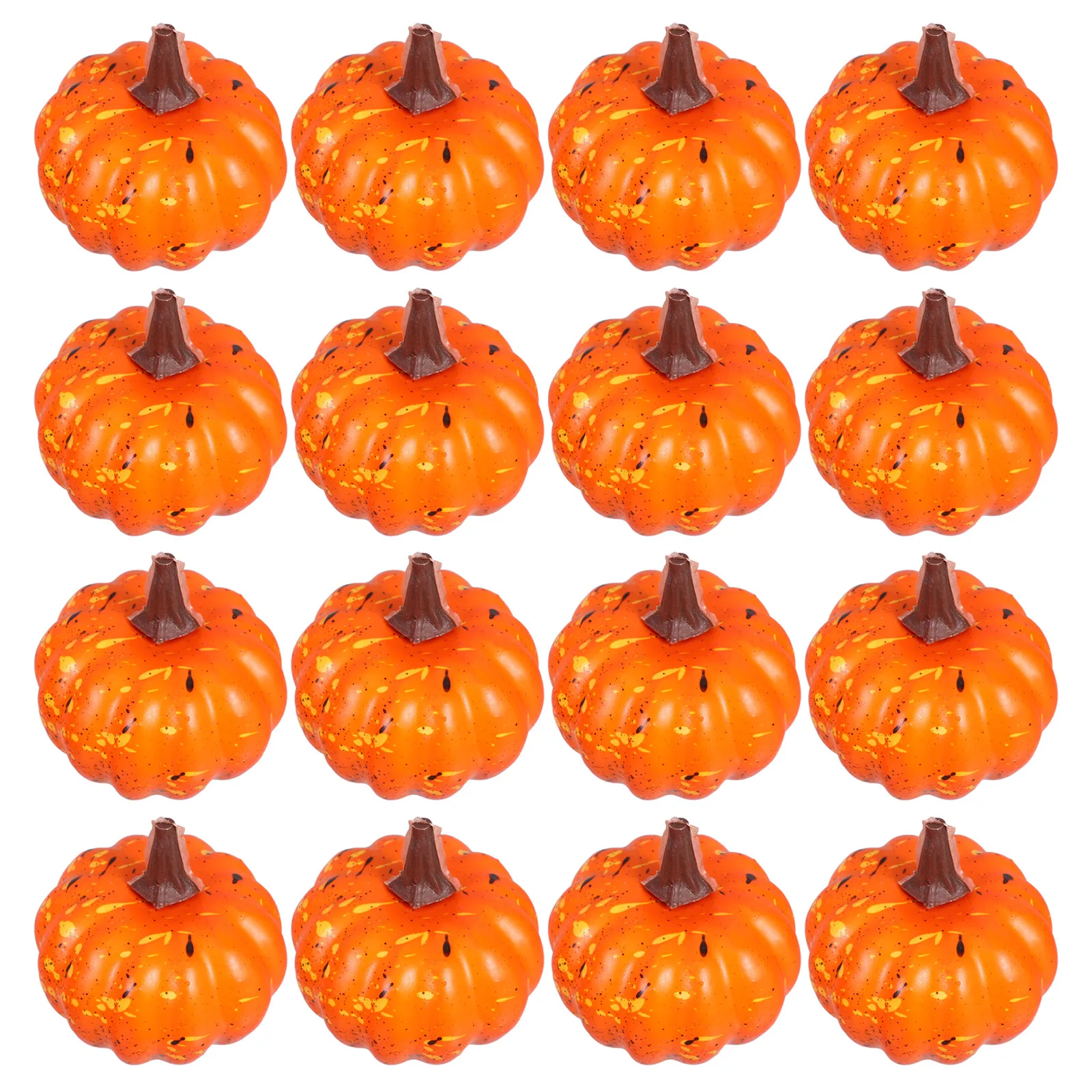 

16 PCS Desktop Artificial Pumpkin Fall Foam Simulation Halloween Craft Pumpkins