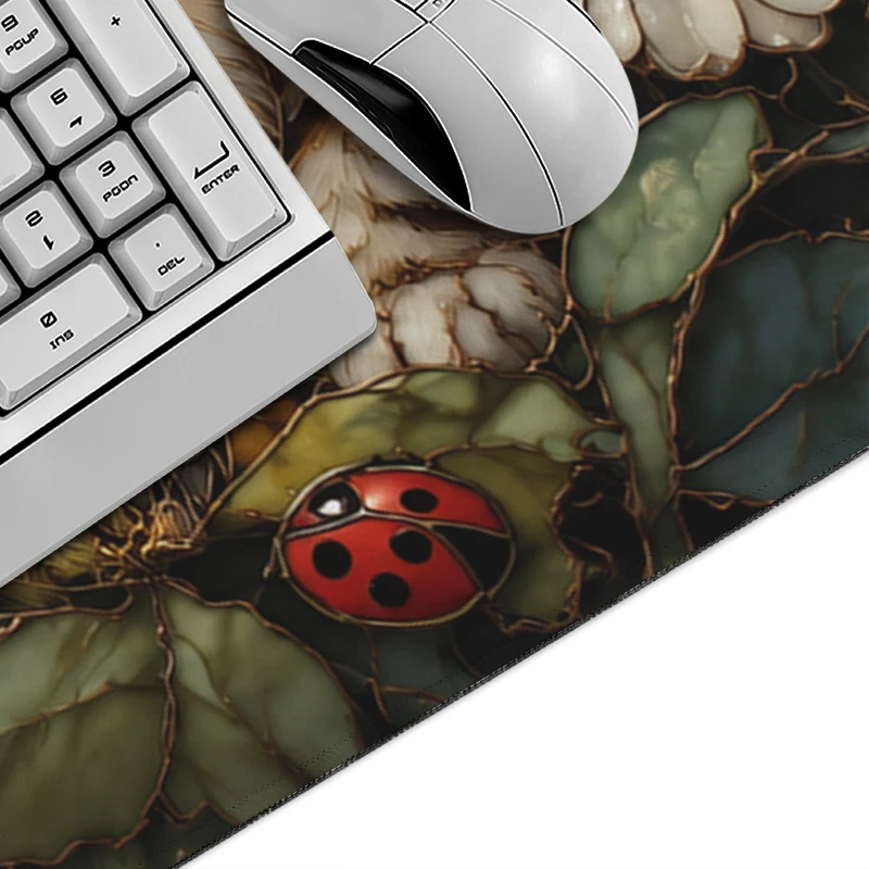 Mouse Pad Gaming Orange Cat Daisy Garden XL HD New Large Mousepad XXL Mouse Mat Carpet Natural Rubber Gaming laptop Mice Pad