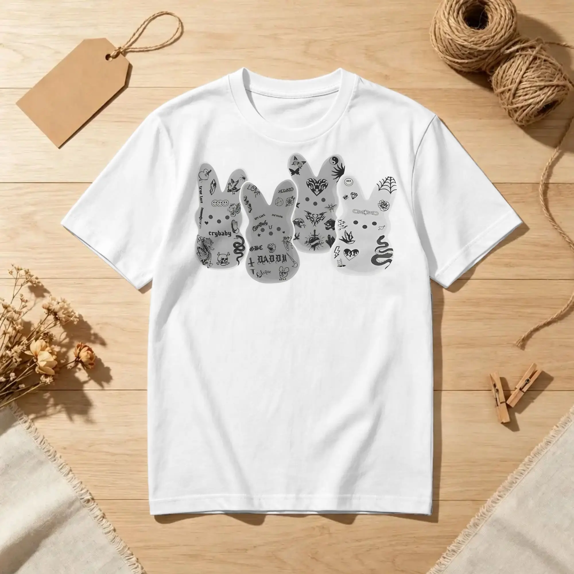 Men Women's T-Shirt Tattoo Lil Peep   Greyscale  Crazy Pure Cotton Tees Short Sleeve  T Shirt Round Collar Clothing Printing