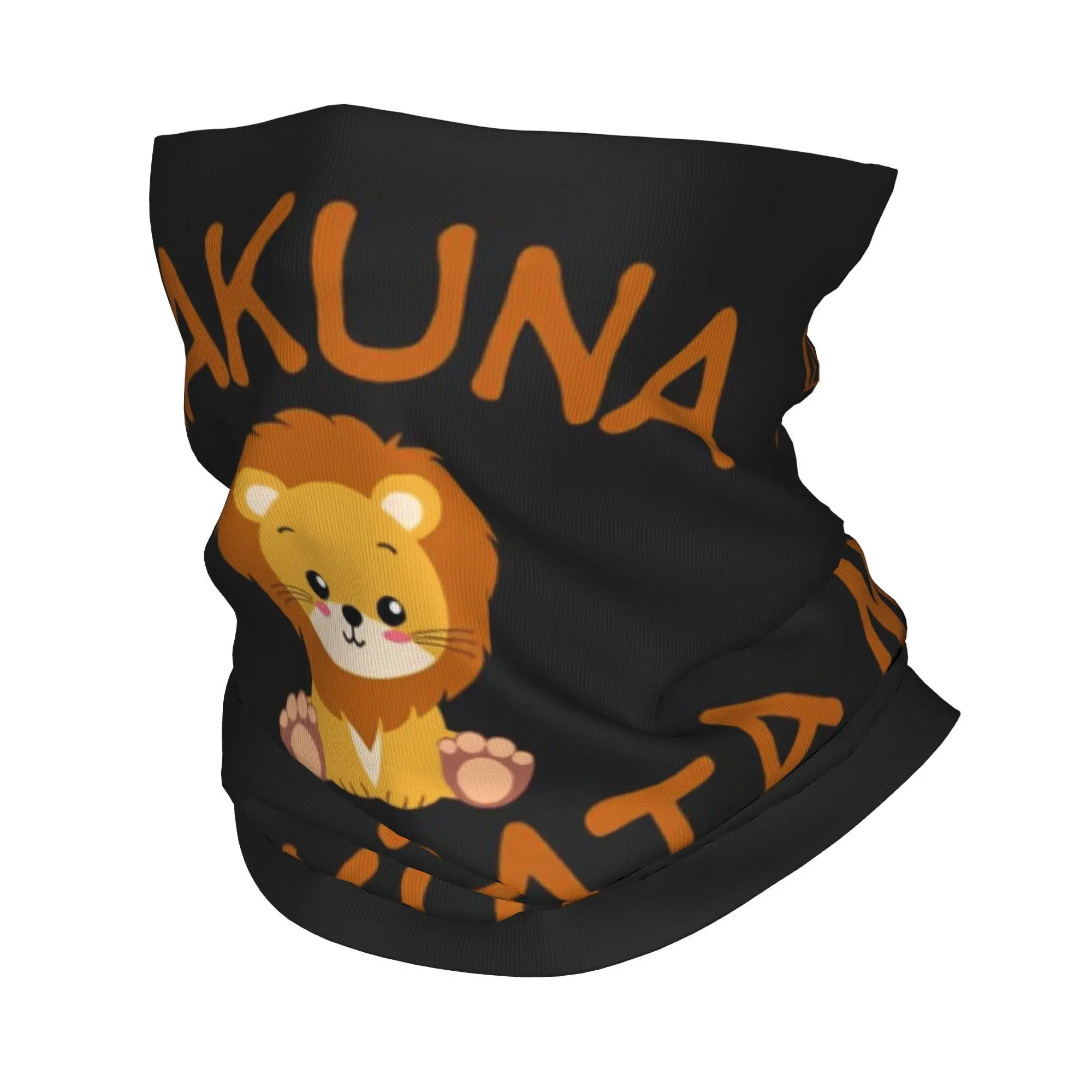 Custom The Lion King Hakuna Matata Movie Bandana Neck Warmer Women Men Winter Ski Hiking Scarf Gaiter  Face Cover