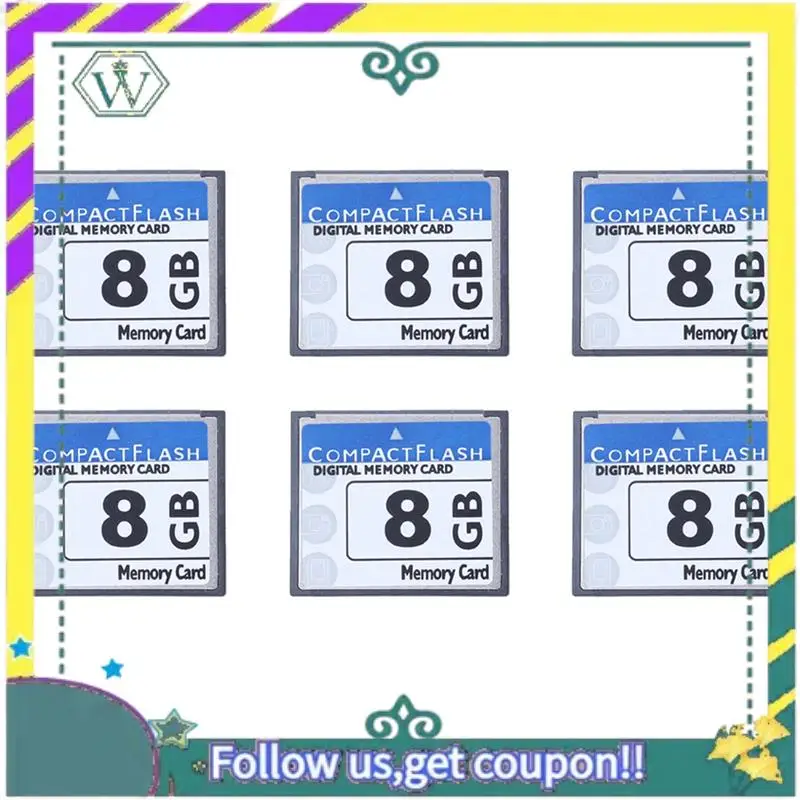 A28Q-6X Professional 8GB Compact Flash Memory Card(White&Blue)