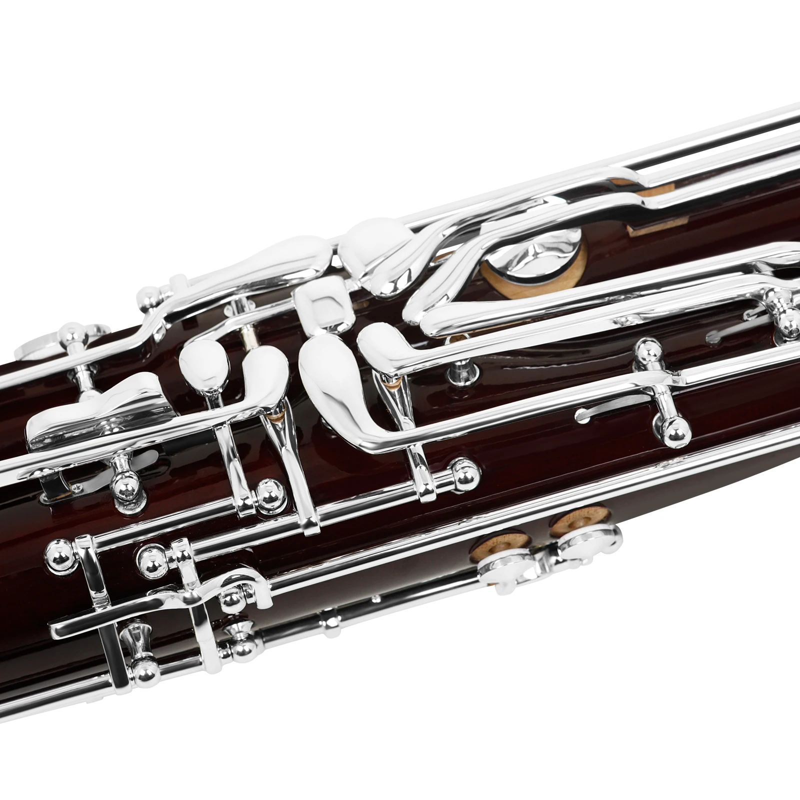 SLADE Bassoon C Major Maple Wood Italian Leather Pad Dark Red With Blow Pipes Gloves Cleaning Cloth Case Woodwind Instrument
