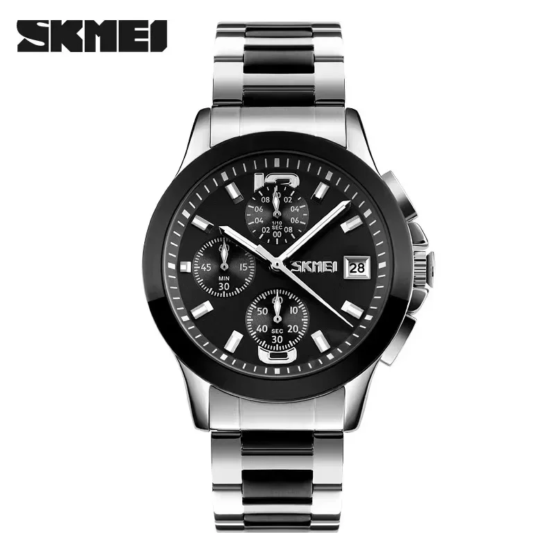 SKMEI 9126 Relogio Masculino Business Mens Watches Top Brand Luxury Watch Men 3Bar Waterproof Casual Quartz Wristwatches