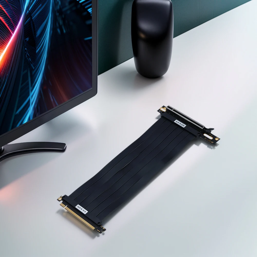 Cabo riser pci-e 3.0 pci express gen 3 cabo de extensão gpu pcie 3.0 porta de extensão adaptador de 90 graus