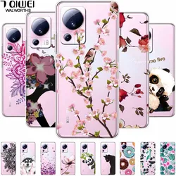 For Xiaomi 13 Lite 5G Case 13Lite Clear TPU Soft Lovely Cats Silicone Print Cover for Xiaomi Mi 13 Lite Transparent Xiaomi13Lite