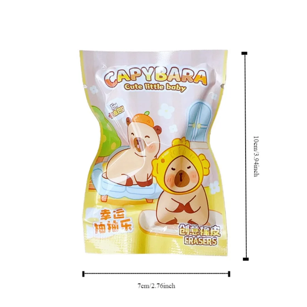 Cute Capybara Pencil Eraser Cartoon Birthday Gift Blind Bag Rubber Stationery Kids