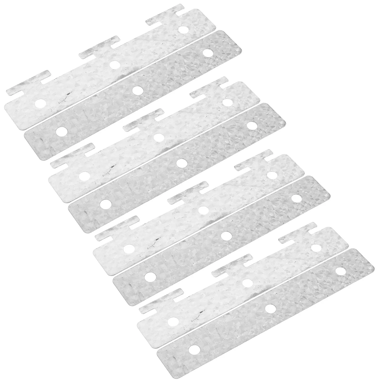 

5 Pcs Curtains Door Easy Install Strip Mount Bracket Mounting Iron Hanger Silver