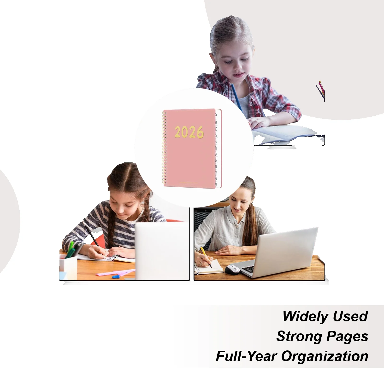 2026 Pianificatori Programma rilegato a spirale da 12 mesi 2026 Planner settimanale per la scuola Studente accademico Donne Insegnante Famiglia Casa College
