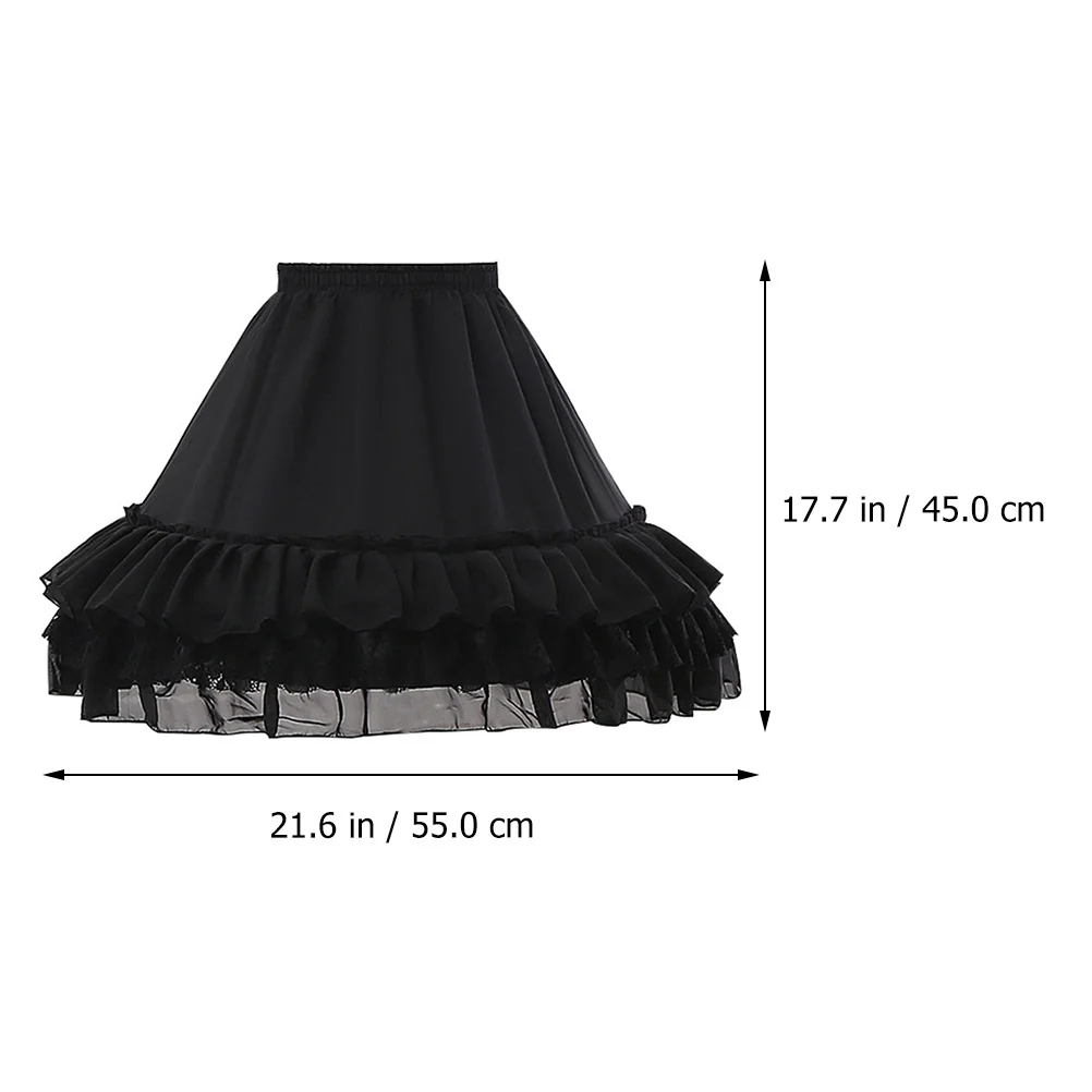 

Petticoat 45cm Polyester Women Bubble Skirt Fashion Tutu Gauze Underskirt Wedding Gauze Underskirt Lolita Dress