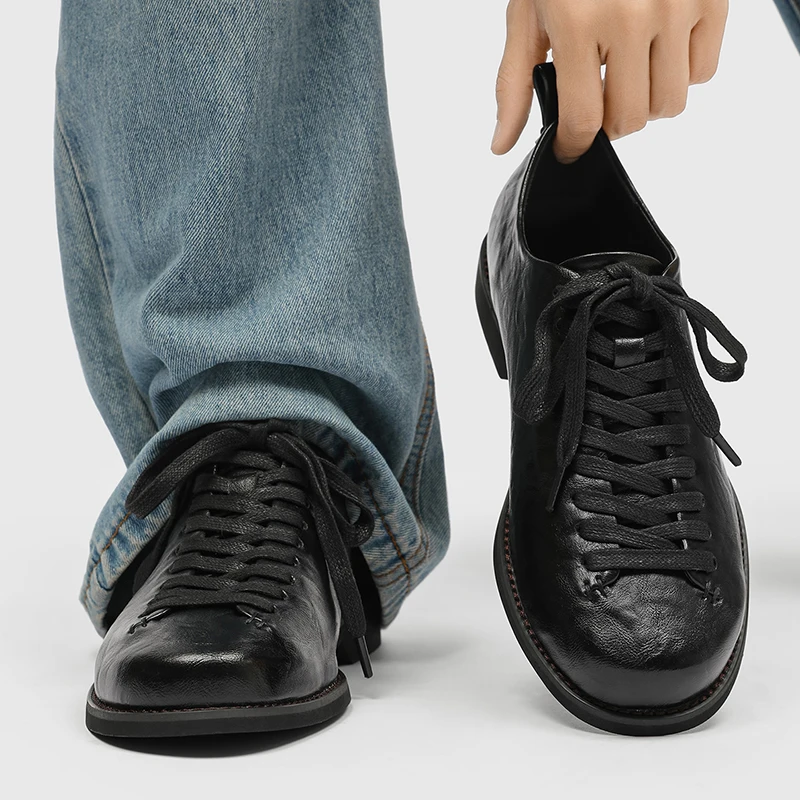 genuine-leather-deoxynucleotide-men's-oes-bla-mat-training-boxing-bowling-commuting-casual-leather-oes