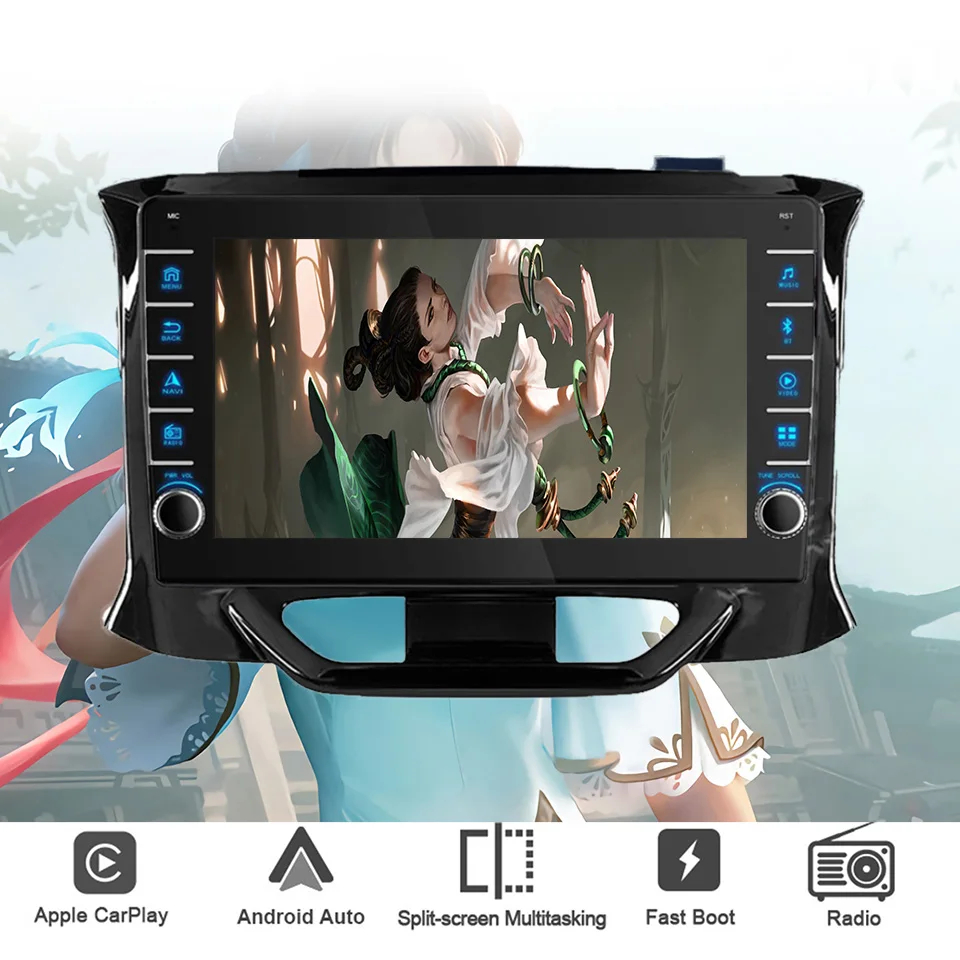 8G+128G QLED Screen Car Radio GPS Navi Monitor For LADA Xray X ray 2015 - 2019 Autoradio Tape recorder DVD Cassette Carplay Auto