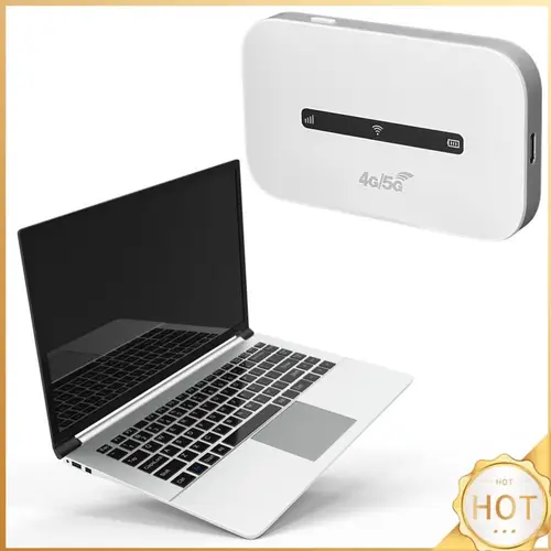 Imagen 2 del producto Enrutador WiFi móvil 4G LTE, enrutador de Internet inalámbrico de 150Mbps con ranura para tarjeta SIM, punto de acceso móvil de bolsillo para viajes en casa, oficina y coche