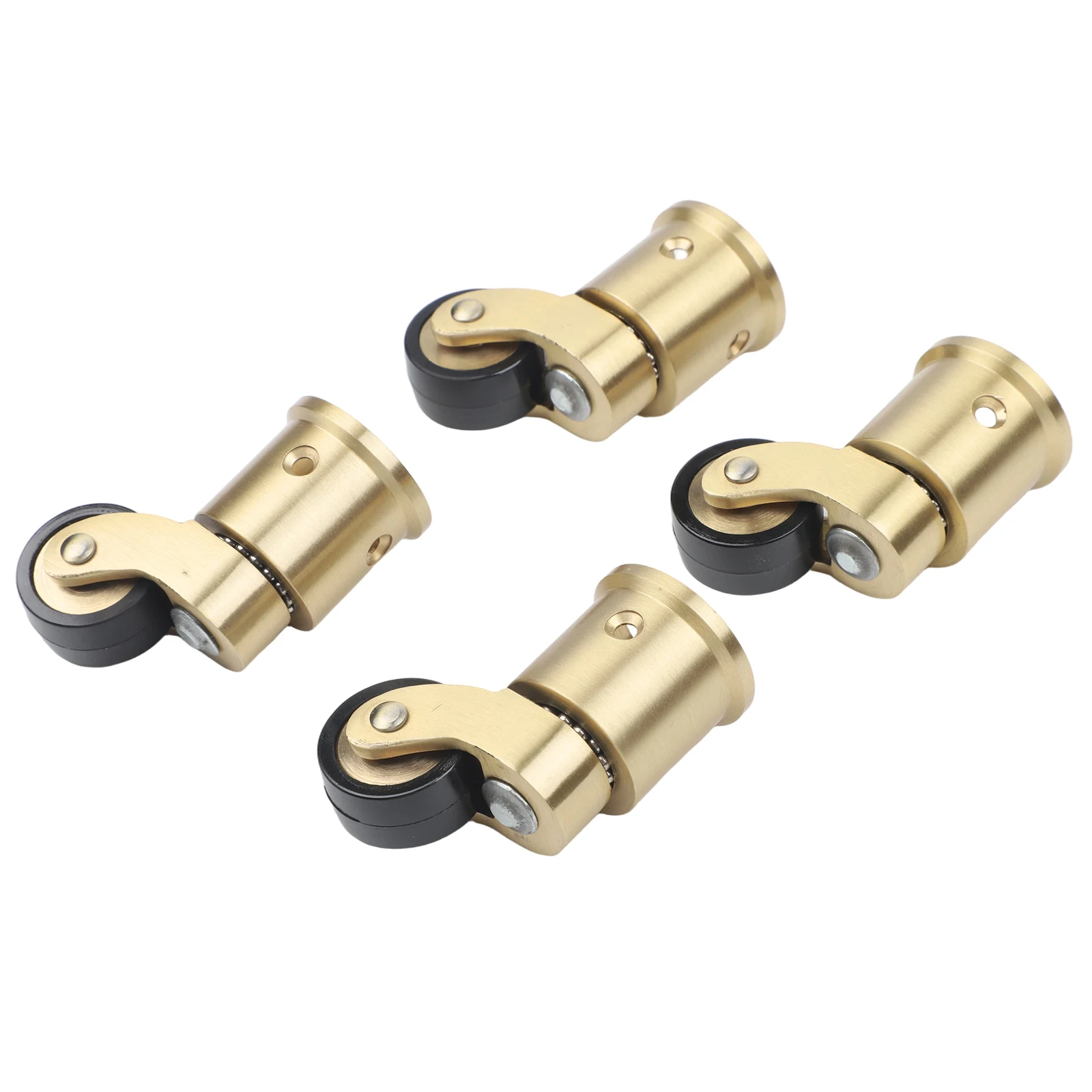 4pcs Brass Casters Silent Bearings Wheels with 360 Degree Rotation for Sofa Furniture Tables and Small Furniture