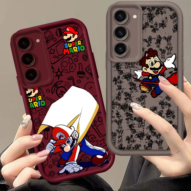 Magic Super M-Marios Art For Samsung Note 20 S24 S23 S22 S21 S20 Ultra Plus FE A25 A23 A22 A55 A35 5G Eye Ladder Soft