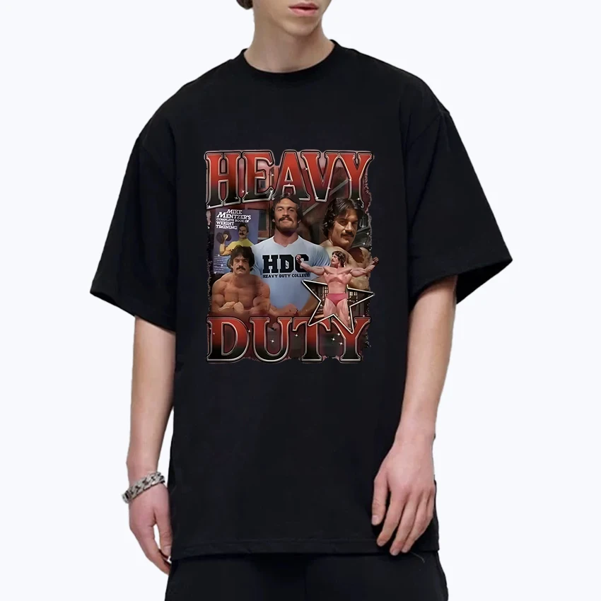

Heavy Duty Mike Mentzer Bodybuilders Graphic streetwear Oversized T shirt Men Women 100% Cotton short sleeve t-shirts Unisex Top