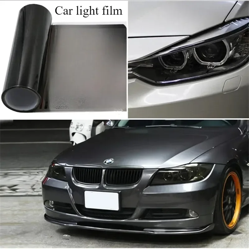 30x60cm Car Light Film Auto Headlight Lamp Sticker Car Taillight Tint Vinyl Film Rear Lamp Sheet Sticker Auto Body Film Cover