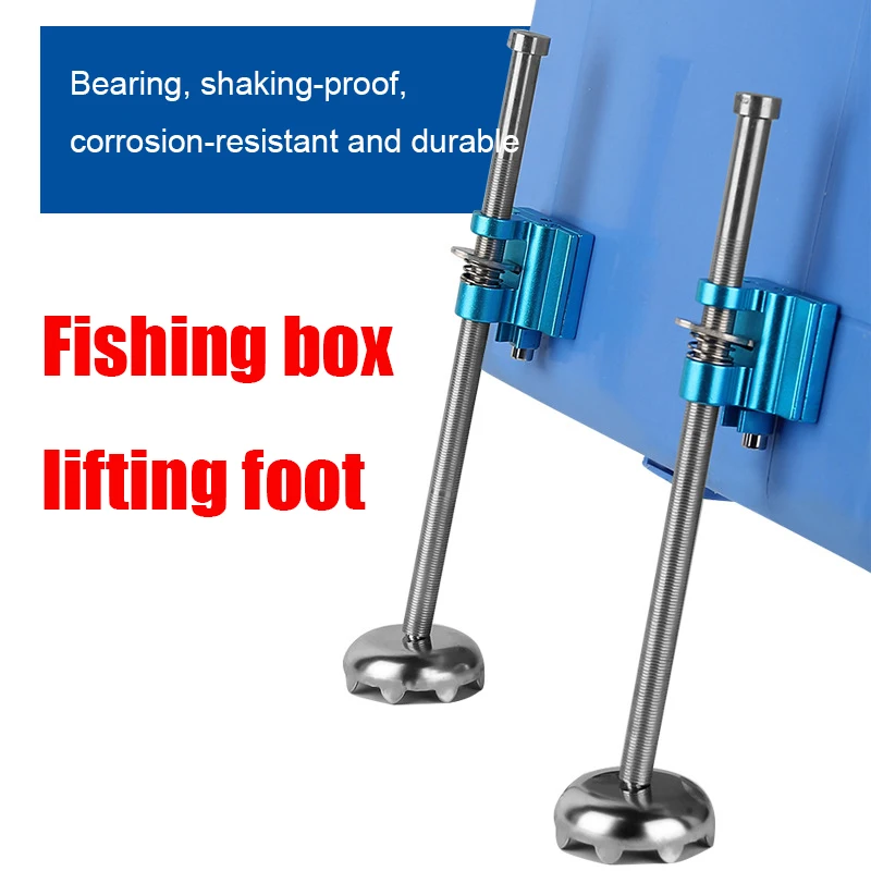 Universal Telescopic Fishing Case, Lifting Foot Accessories, Fishing Box, Fish Tackle Tank Support, 20 cm, 25 cm, 30cm