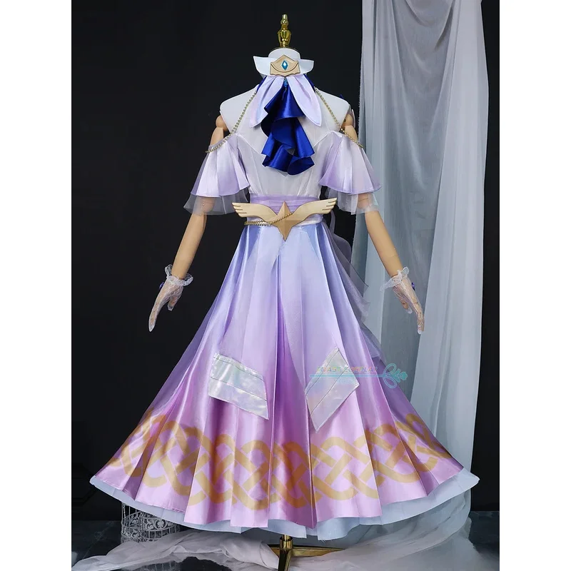 إليسيا تأثيري لعبة هونكاي تأثير 3rd إليسيا سايبرانجيل تأثيري فستان مُصمم حسب الطلب شعر مستعار مجموعة كاملة أنيمي دور اللعب ملابس للحفلات
