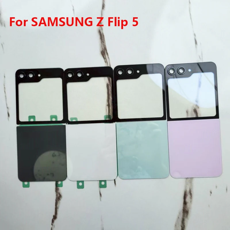 

Качество AAA для Samsung Galaxy Z Flip 5 5G SM-F731 B F Стеклянная задняя крышка аккумулятора Ремонт Замена задней крышки дверного телефона + объектив камеры