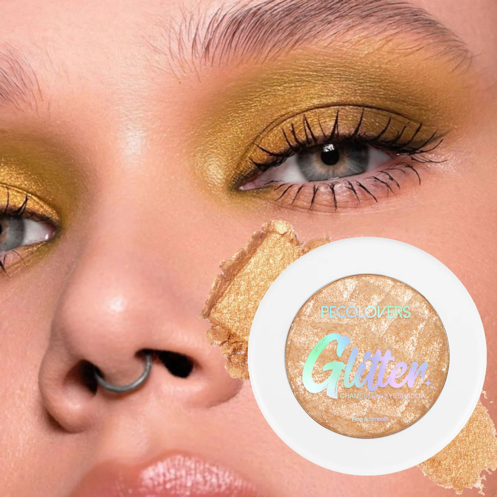 1PC Fine Shimmer, Waterproof and Long-lasting, Mashed Potato Texture Eye Shadow, Perfect for Creating Charming Eye Makeup