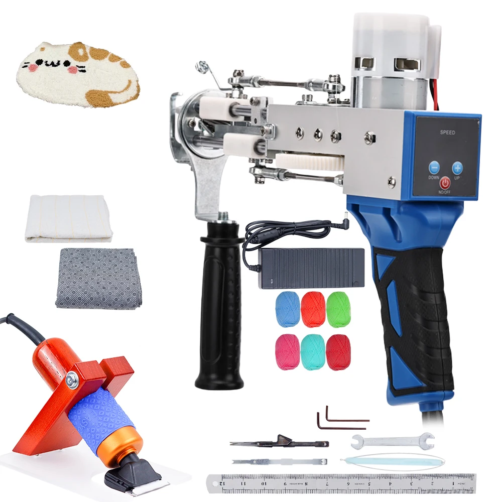 Tufting Gun Set 2 In1 Elektrisch Tapijt Tufting Gun Loop Stapel Gesneden Stapel Tufting Guns Tapijt-Weven Gun Kit Tapijt Maken Diy Gereedschap - afbeelding 1
