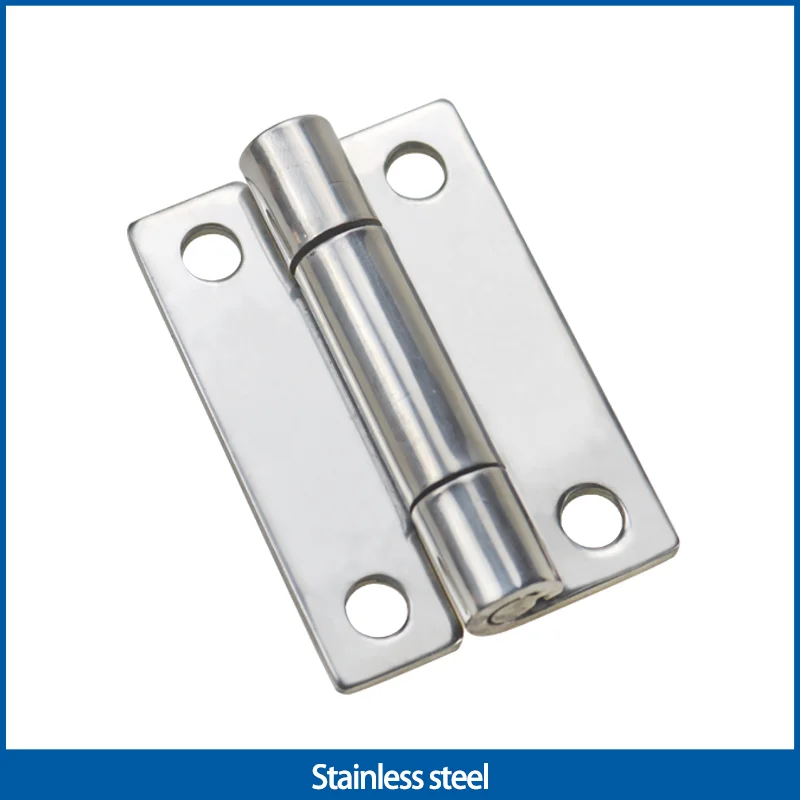 

304 Stainless Steel Thick Axle Thickened Mirror Polished Square Four-corner Narrow Edge Hinge