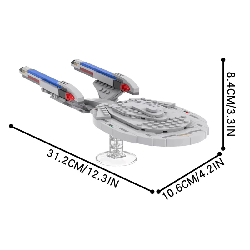 

Enterprise MOC 1601 Building Blocks Set Spaceship Model For Kids Teens Collectors Table Display Birthday Gift