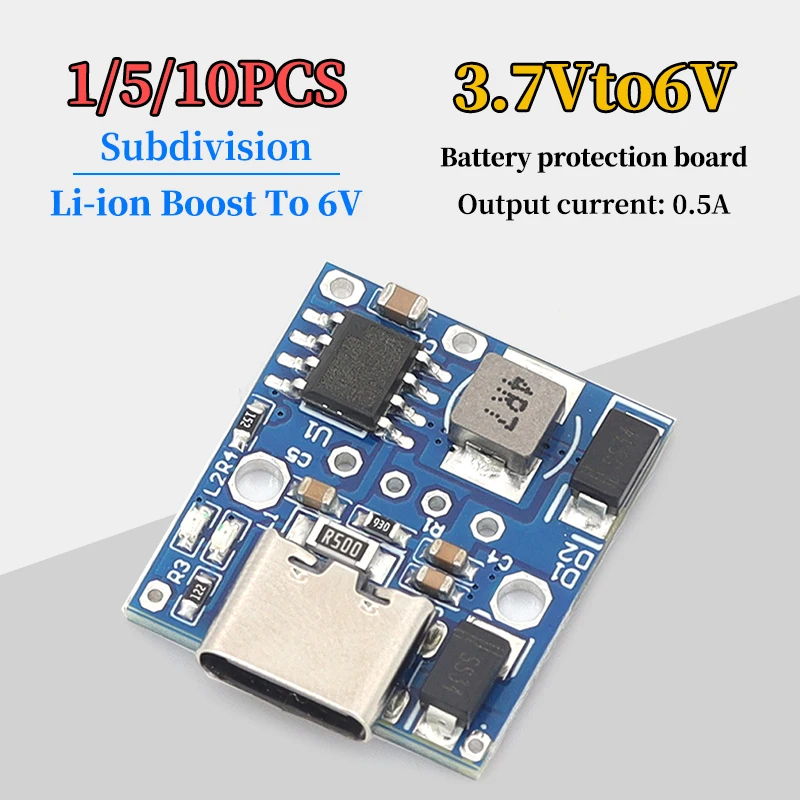 1/5/10pcs 3.7V Boost To 6V Lithium Battery Module Replace 4 AAA Dry Battery With Charge Discharge Protection
