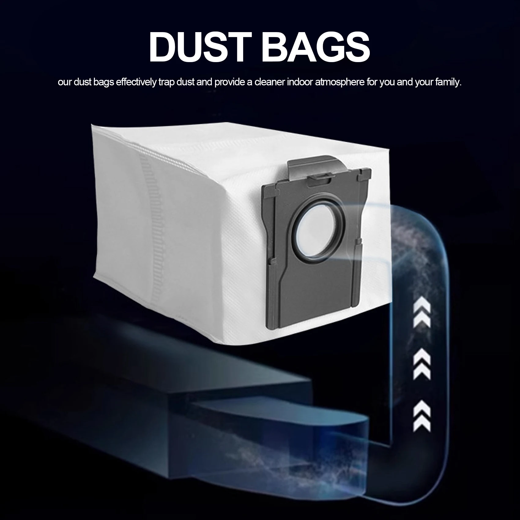 A84G 6 Pcs Dust Bags for Dreame Mova E30 Ultra Trouver E30 Ultra Sweeper Accessories, Built to Last and Work Well Multi-layer