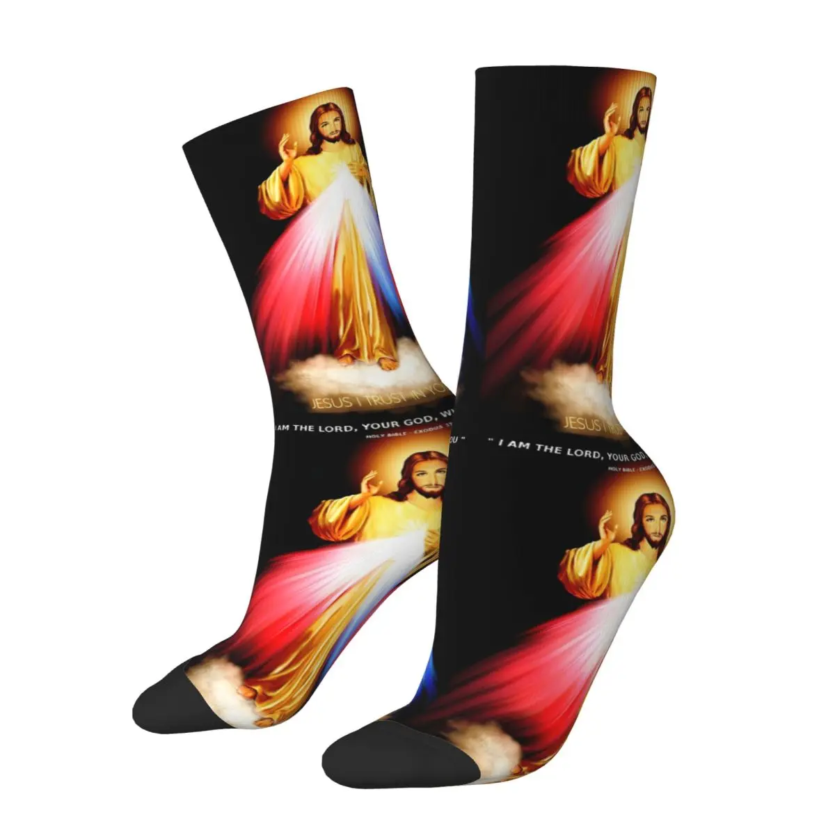 

Jesus Christ I Trust In You Men Women Socks Cycling Novelty Spring Summer Autumn Winter Stockings Gift