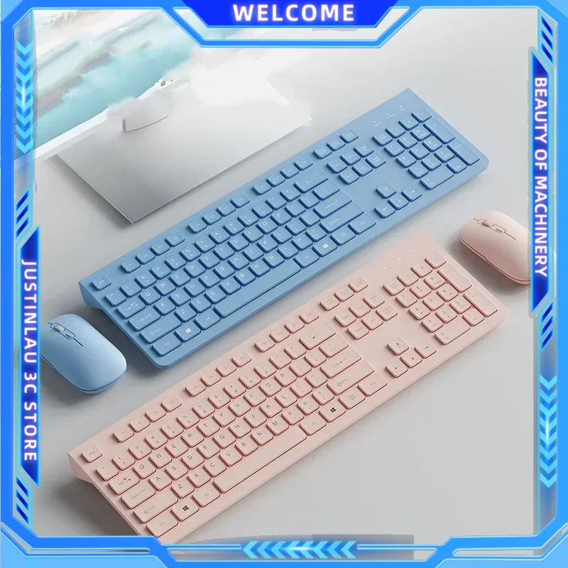 2.4G Wireless Keyboard Mouse Set Laptop Office Silent Typing Connection Stable Durable Silky Smooth Comfortable Peripheral