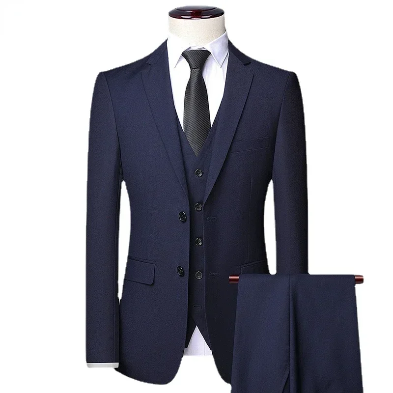 Suit For Men Wedding 3 Pieces 2 Sets Blazers Elegant High Quality Jackets Vest Pants Luxury Coats 2024 Formal Classic Clothing