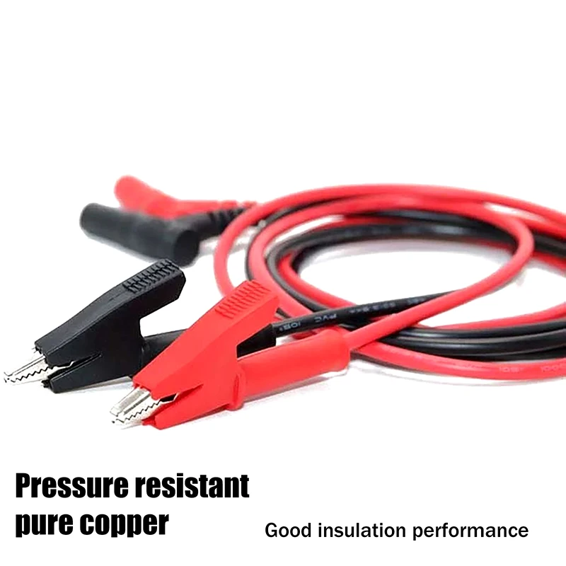 ✦ 20A 90CM Alligator Clip To Banana Plug Test Cable Lead Connector Dual Probe 4mm Crocodile Clip For Multimeter Measure Tool