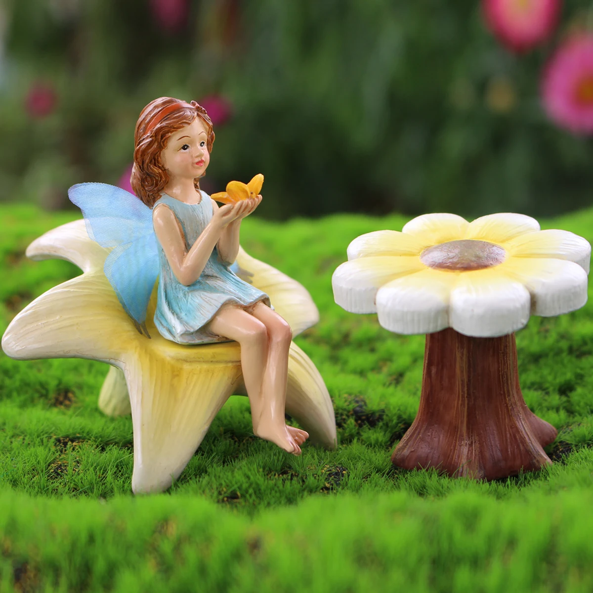 1 Set Cute Flower Fairy, For Decorating a Leisurely Atmosphere With Flowerpot Micro Landscapes, Summer Holiday Decor,Outdoor Fai