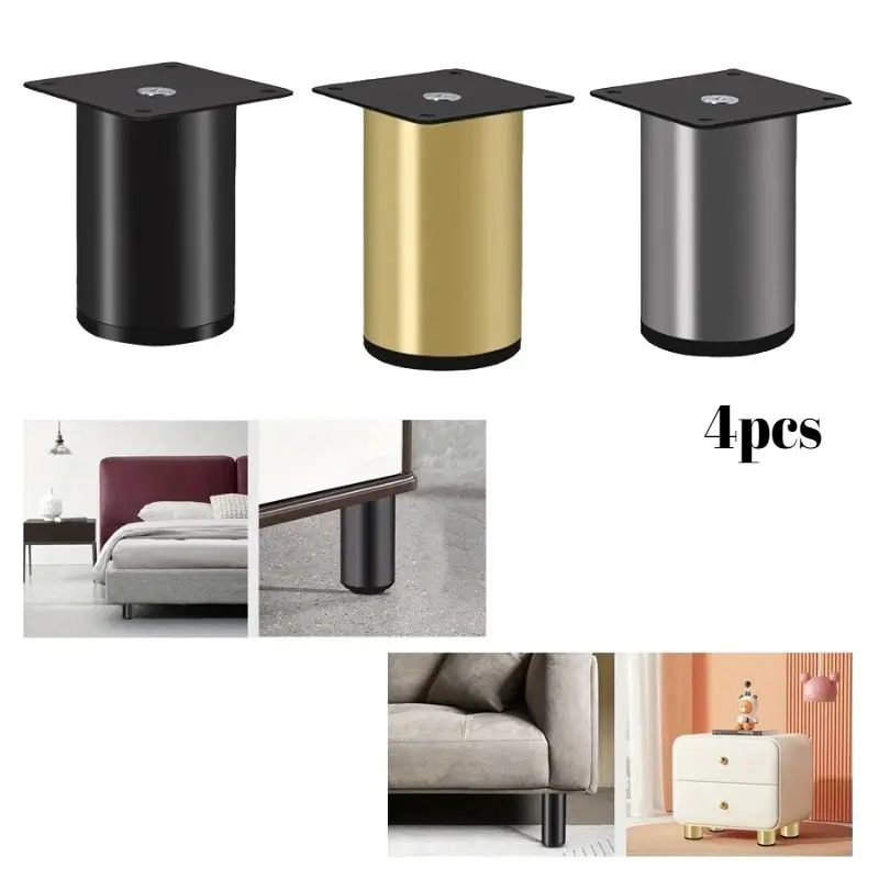 4Pcs 10cm Stainless Steel Thickening Modern Luxury Furniture Replacement Legs Support Feet Cabinet Sofa TV Cabinet Legs