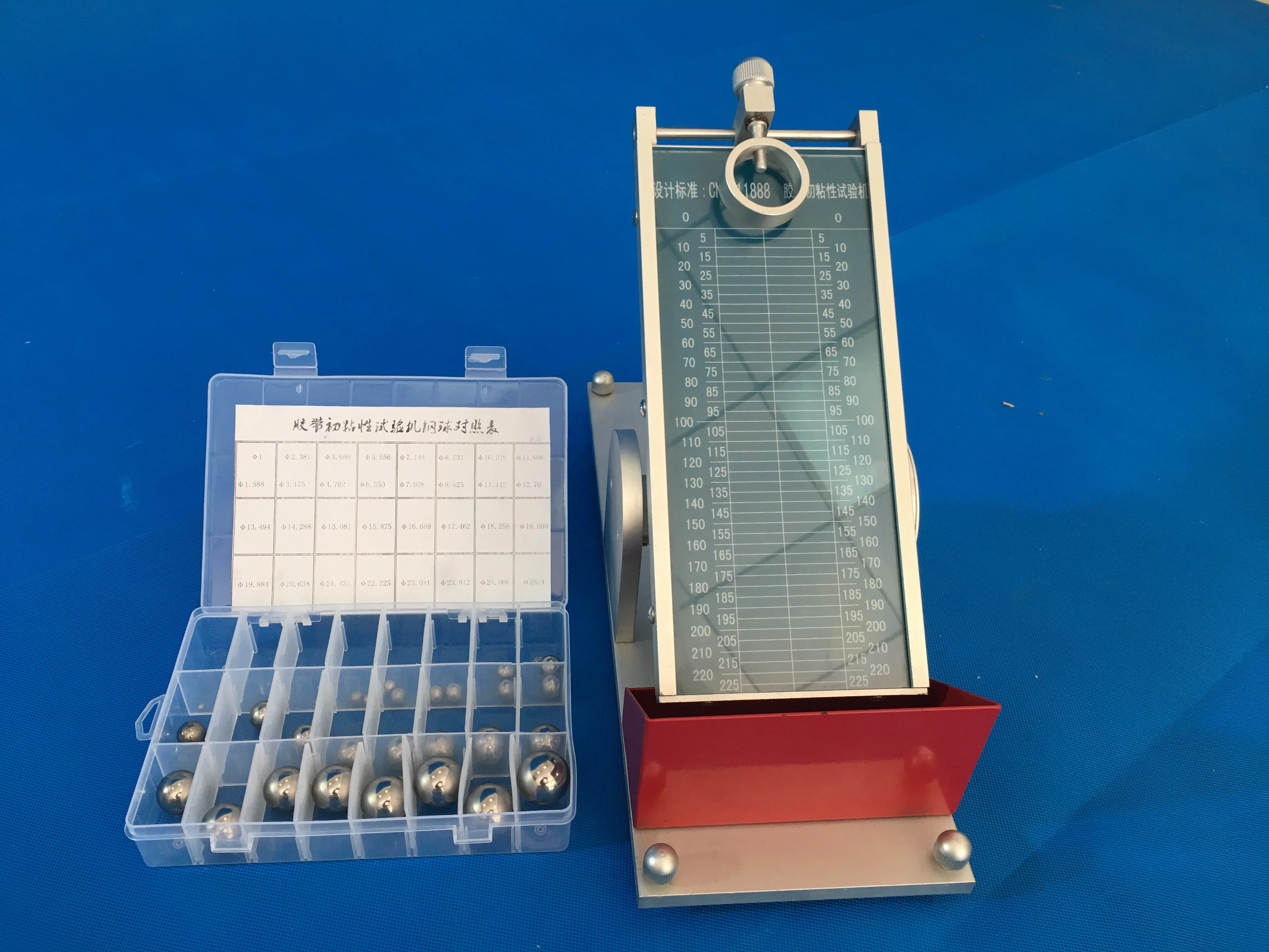 Klebeband Initial Tack Strength Tester Edelstahl Rolling Ball Initial Tack Tester