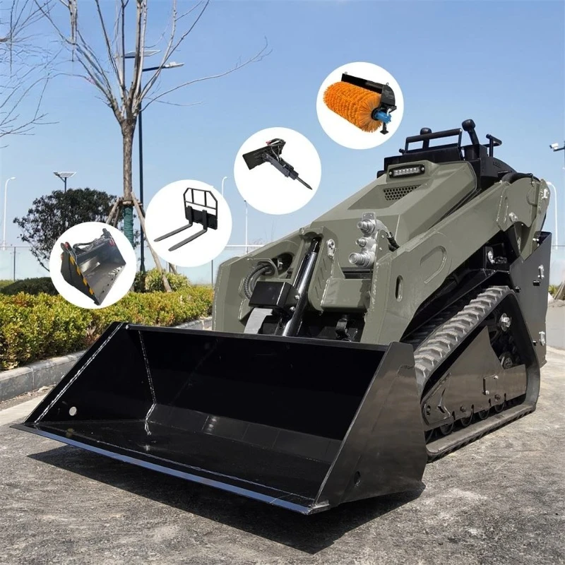 Custom Tracked Compact Track Loader Front Mini Skid Steer Loader Skid Loaders for Heavy Civil Engineering Project