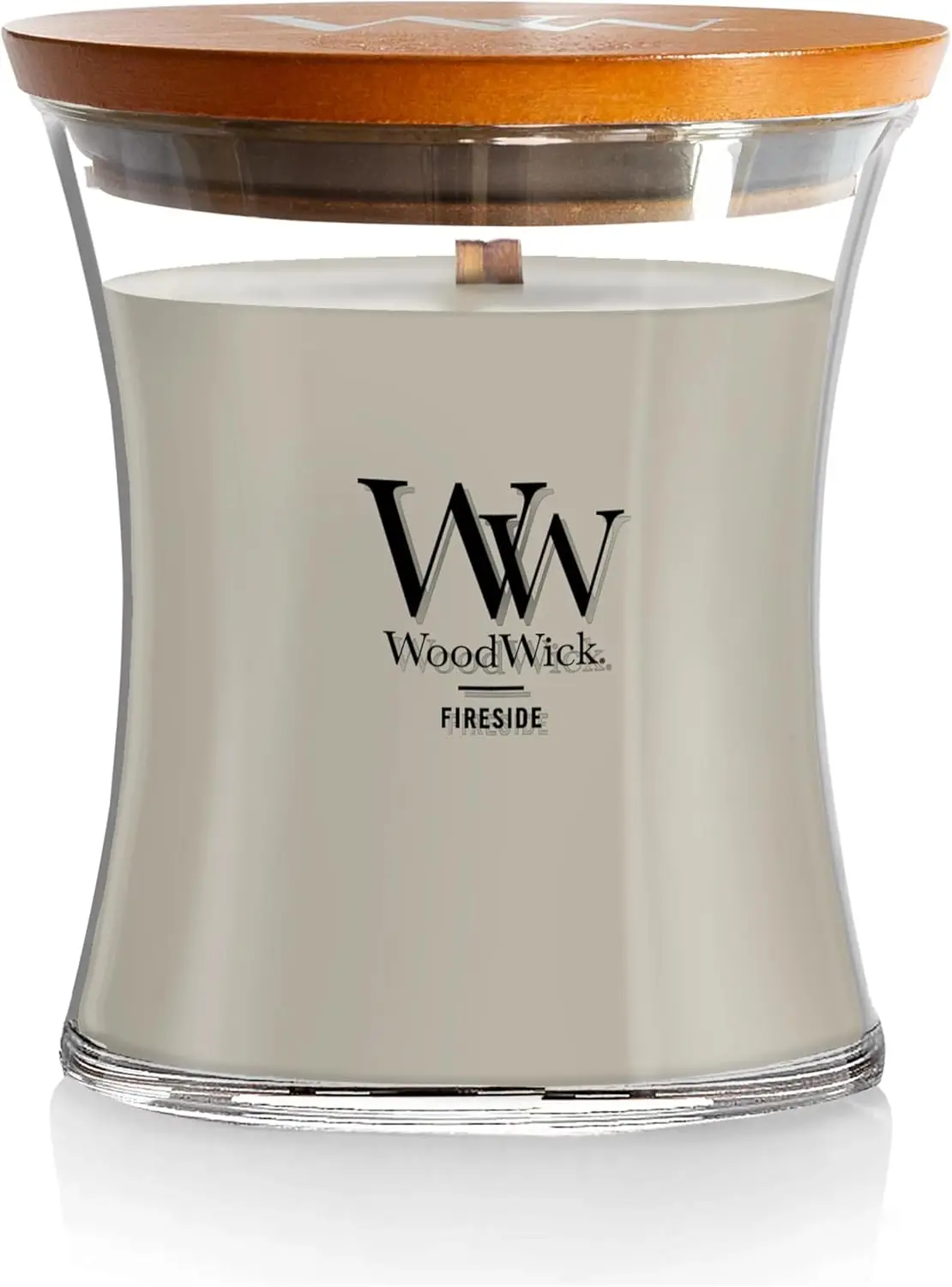 

Fireside Holiday Candle Gift for Women and Men, 9.7 oz Medium Hourglass with Crackling Wick