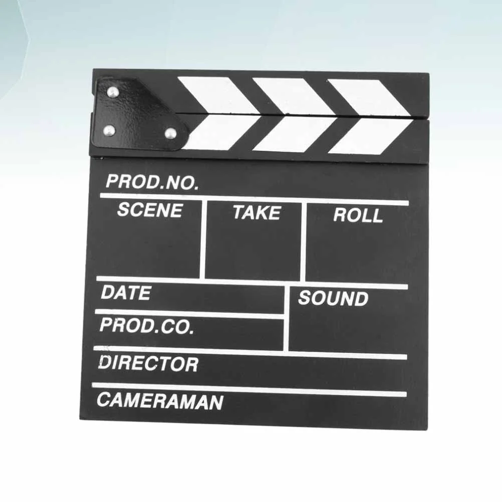 

Black Wooden Clapper Board Photo Props Film Movie Clapperboard Kids Role Playing Toy directors clapboard