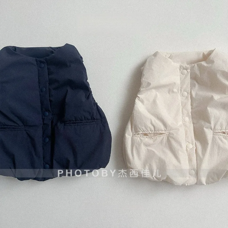 النسخة الكورية للأطفال من سترة الشتاء الموضة 2025 سترة صوفية قطنية خفيفة متعددة الاستخدامات للأولاد والبنات #6